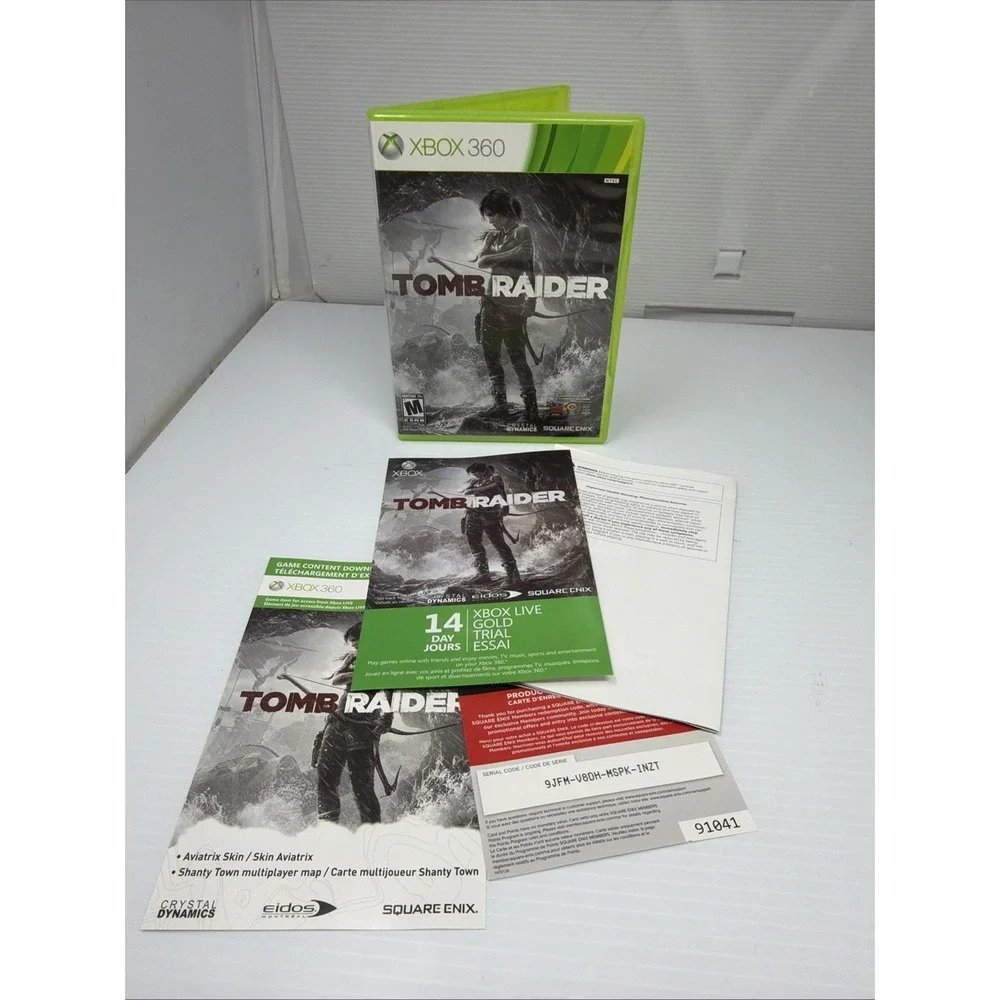 Tomb Raider (Microsoft Xbox 360, 2013) Complete With Manual Free Shipping